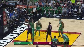 Marcus Smart Blocks Justise Winslow At The Rim, Kyrie Feeds Horford