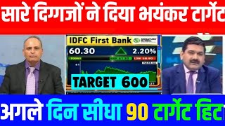idfc first bank share latest news today 2022| idfc first bank stock target for trading for tomorrrow