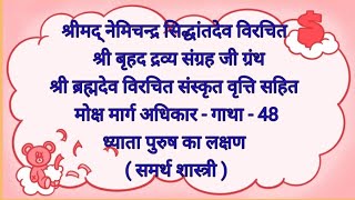 श्री बृहद द्रव्य संग्रह जी ग्रंथ - मोक्षमार्ग अधिकार - गाथा - 48 - समर्थ जैन - 3 November 2024