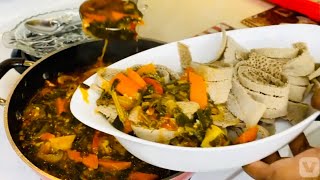 የአትክልት ፍትፍት አሰራር-Bahlie tube, Ethiopian food Recipe