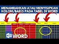 Cara menyisipkan atau menambah kolom dan baris pada tabel di word