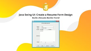 Creating Resume builder design using Java Swing | How to Design a Resume Form in Java Swing