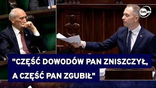 Tomczyk do Macierewicza: Używaliście żandarmerii, by kraść dowody prokuraturze @TVN24