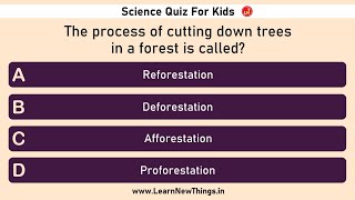 Science Quiz for Kids - Part 2 | 40 Questions | General Science