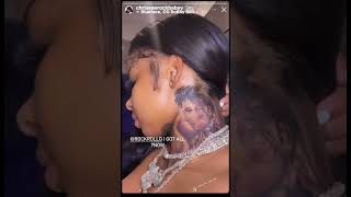 Chrisean rock shows off new blueface tattoos!
