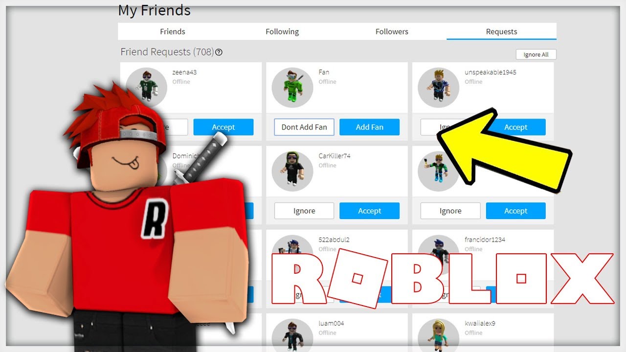 HOW TO GET ON MY FRIENDS LIST...(Roblox) - YouTube