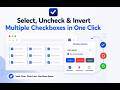 Checkbox Selector - Batch Check, Uncheck & Invert for Any Webpage