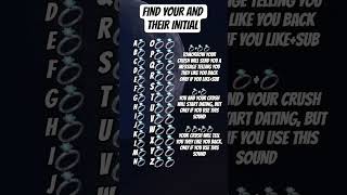 Find Your And Their Initial Initials Crush Shortvideo