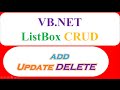 C# Windows Forms : ListBox CRUD  - Add Update Delete Clear