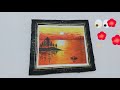 beautiful evening acrylicpainting with handmade photoframe | sovi are artist