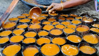 சுடச்சுட சுத்தமான கருப்பட்டி செய்முறை/விற்பனை | Palm Jaggery Making With Farm Fresh Palm Wine Juice 