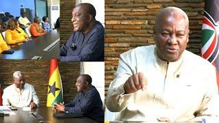 Alan Kyerematen joyfully storms President Mahama's office with movement team to congratulate him