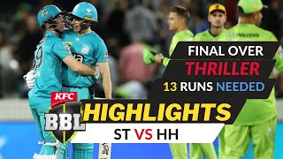 Sydney Thunder vs Hobart Hurricanes |Full Highlights | 31 Dec 2022 | Final over thriller | BBL 12.