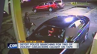 Detroit police have released surveillance video in the hopes of finding carjackers