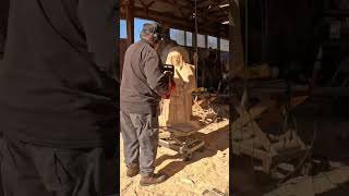 Watch Ken Tynan Create Stunning Indian Sculpture with a Chainsaw!