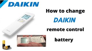 How to change/replace Daikin A/C remote control battery (subtitles)