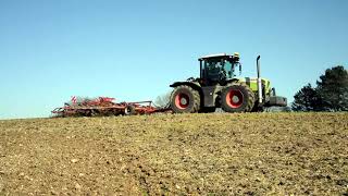 Glovers Farm Claas Xerion 3300 \u0026 Horsch cultivator