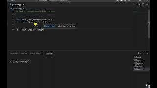 Convert hours into seconds in python
