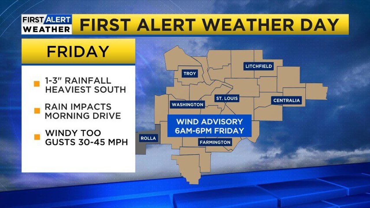 First Alert Weather Day Friday Heavy Rain Wind Youtube
