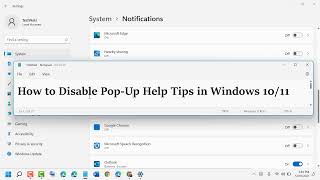 How to Disable Pop Up Help Tips in Windows 11