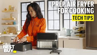 Prepping the bella PRO 4-qt. TriZone Touchscreen Air Fryer for Cooking – Tech Tips from Best Buy