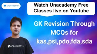 GK Revision through MCQs for KAS,PSI,PDO,FDA,SDA,etc | KPSC | Venkatesh
