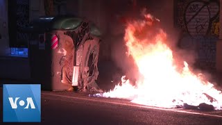 Bins Set on Fire in Barcelona after Catalonia's President Quim Torra Loses MP Status