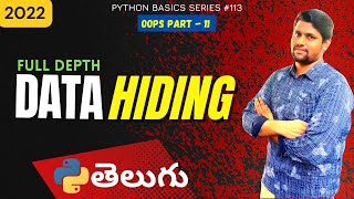 #113 Data Hiding In Python | oops concepts | Python tutorials