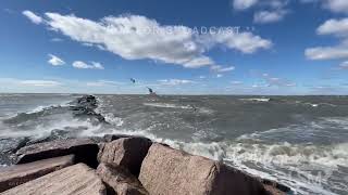 02-18-2022 Madison, CT/Long Island Sound - Gale Warning, Blowing Seafoam, Choppy Surf