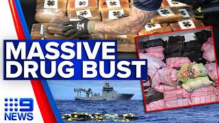 Almost half a billion dollars of cocaine found floating in the ocean | 9 News Australia