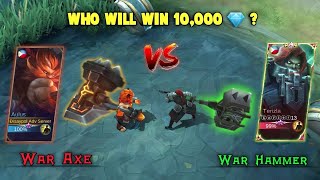 the WAR AXE AULUS vs WAR HAMMER TERIZLA 🔥 the MOVIE ( 10k 💎 Winner ) the WAR of HAMMERS ⚒ - MLBB