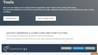 Lionsforge's Web Based G-CODE generator Training Video