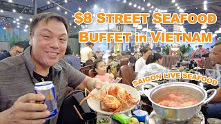 Incredible $8 Vietnamese Street Side Live Seafood Buffet - 199K Ho Chi Minh City Buffet