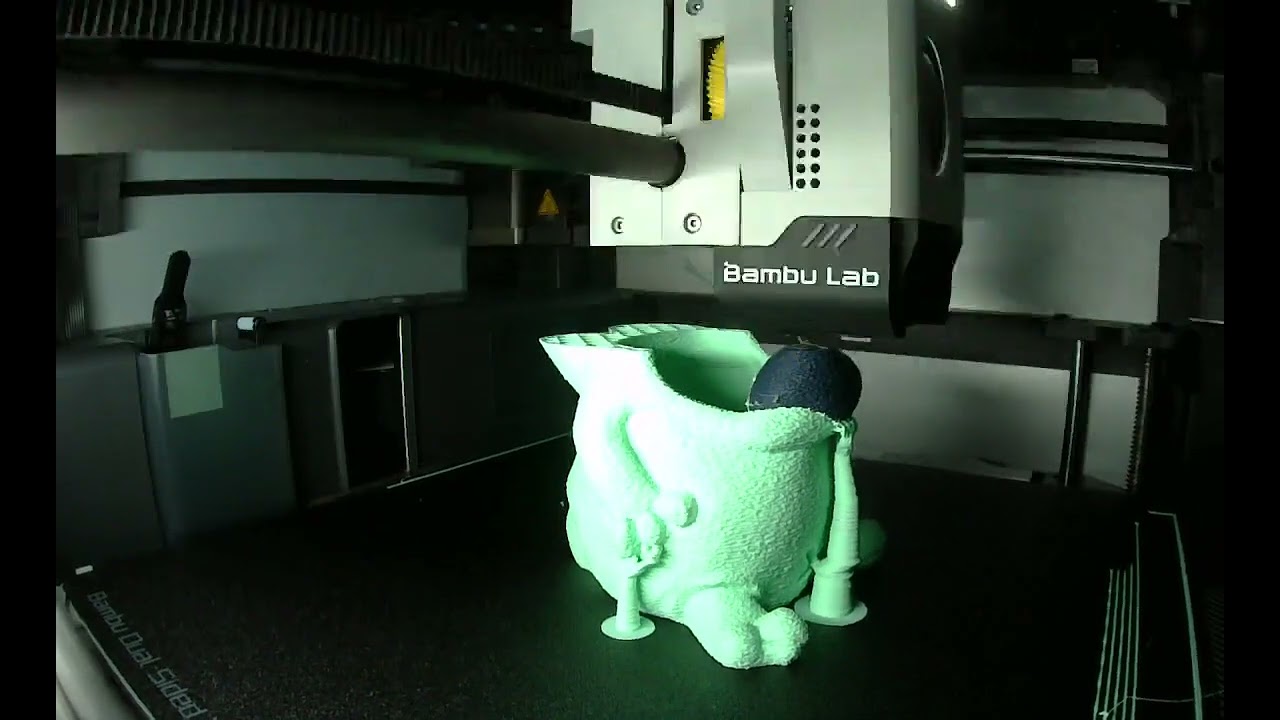 Bambu Lab X1 Carbon A 5h Print, Outer Wall Fuzzy Skin - YouTube