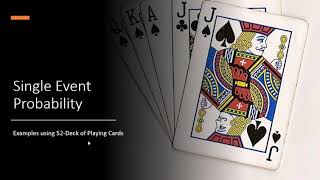 Calculate the Probability of Single Event: 52-Deck Playing Cards