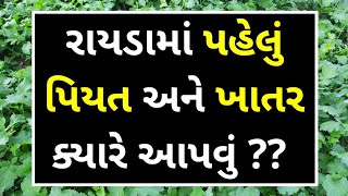 રાયડામાં પહેલું પિયત અને ખાતર ક્યારે આપવું ? | Rayda ma khatar | NPK | Sulfur | Mangalam Seeds Ltd |