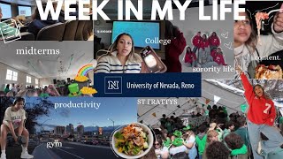 A WEEK IN MY LIFE; midterms, productivity, college life, st. fratties, university of nevada, reno
