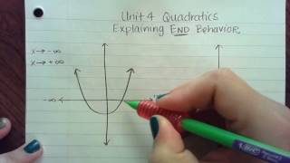 Unit 4 Quadratics - Explaining End Behavior