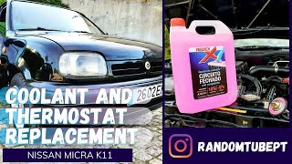 Nissan Micra K11 Coolant and Thermostat Replacement