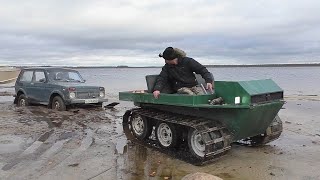 НИВА ПОПАЛА В ПЛЕН НА ПЛЯЖЕ-ЕДЕМ СПАСАТЬ НА САМОДЕЛЬНОМ ВЕЗДЕХОДЕ 