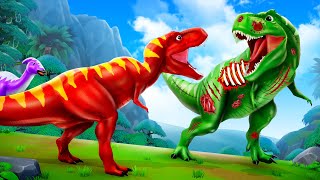 Zombie T-Rex Alert: Super Dinosaur Fights Zombie Trex to Save Dinosaurs! Jurassi