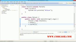 Single inheritance program in java | java inheritance example | extends keyword in java