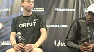 Meb Keflezighi, Galen Rupp, Amy Cragg, Jared Ward, Desi Davila Olympic Marathon Trials Presser