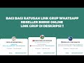 Bagi Bagi Link Grup WhatsApp Reseller Bisnis Online