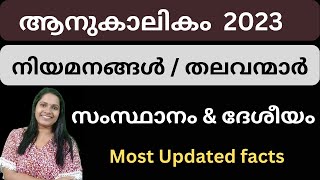 APPOINTMENTS 2023/നിയമനങ്ങൾ & തലവന്മാർ/KERALA & INDIA/CURRENT AFFAIRS/KERALA PSC/കോഡിലൂടെ പഠിക്കാം