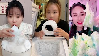 FRESH CRUNCHY ICE EATING ASMR |  FREEZER FROST ICE EATING