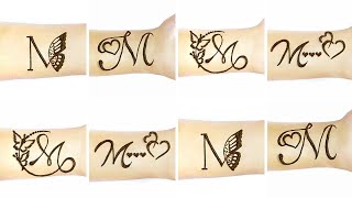 Latest "M" letter mehndi design | Most beautiful "M" letter mehndi tattoo | "M" tattoo|