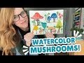 Watercolor Mushrooms