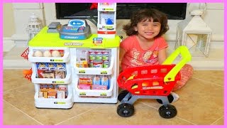 Play HOME SUPERMARKET Play Pretend GROCERY SHOPPING | itsplaytime612
