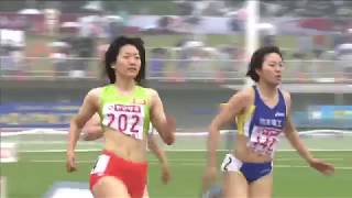 第98回日本陸上競技選手権大会 女子 100m 予選 1組